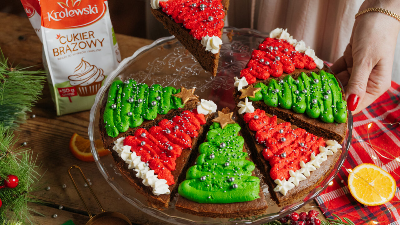 Choinki z ciasta czekoladowo-piernikowego